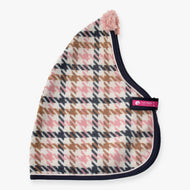 Hobby Horse Stable Blanket Country Rose by LarDen with pink, brown and grey geometric pattern