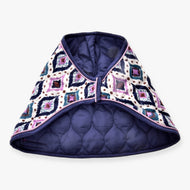 Hobby Horse Blanket Indian by LarDen with blue quilted lining and white geometric pattern