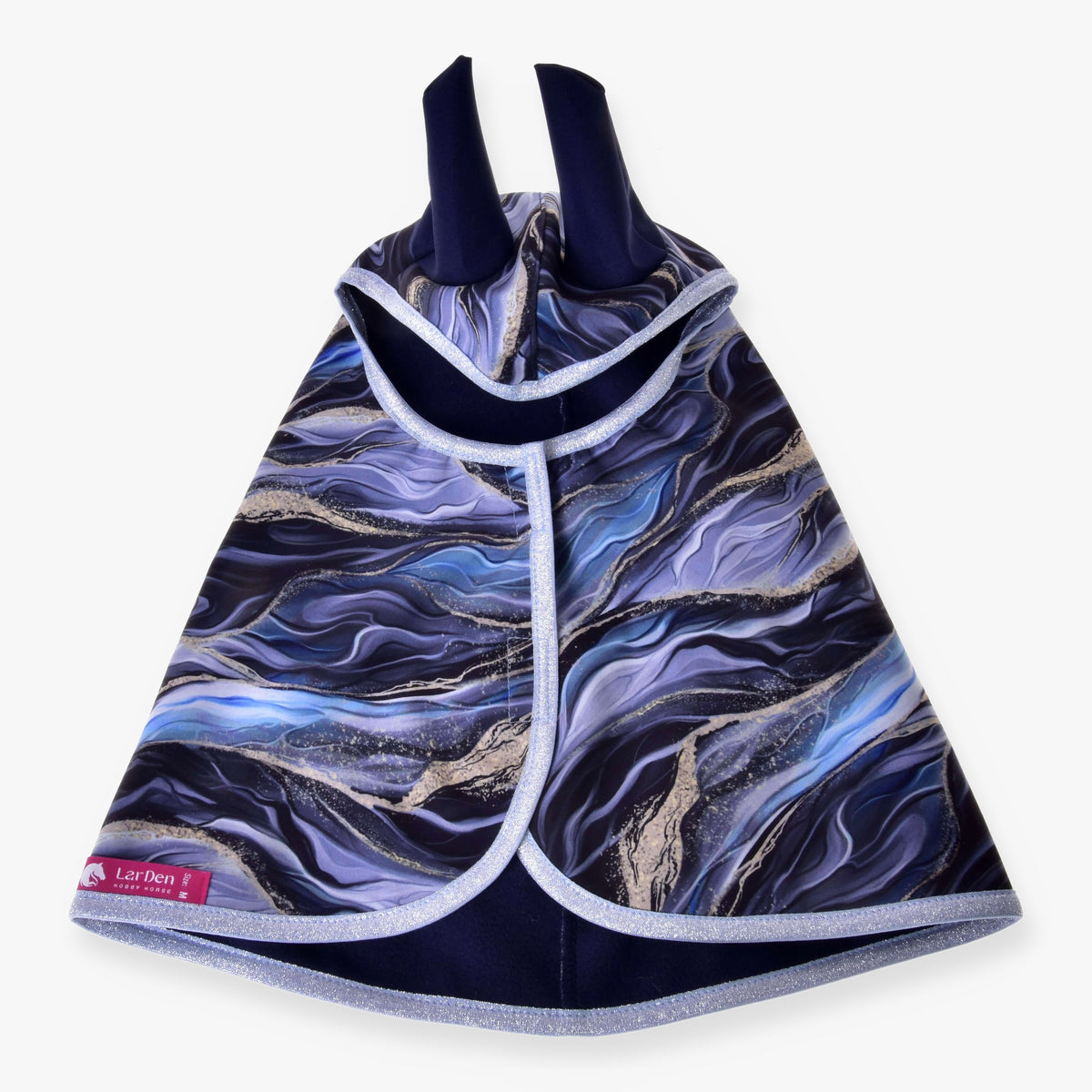 Hobby Horse Raincoat Galaxy Cobalt by LarDen in blue and grey marbled PES with silver trim