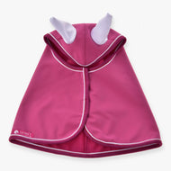 Hobby Horse Raincoat LarDen by LarDen in pink PES with white ears and pale pink trim