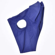 The Horse Mask LarDen by Hobby Horse LarDen features an ear loop and contoured fit in blue, displayed flat on a white background.