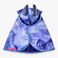 Hobby Horse Raincoat Galaxy Blue by LarDen with a blue marbled hood and ear openings