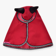 Hobby Horse Raincoat Red Ferrari by LarDen in red PES with black ears and patterned black-and-white trim