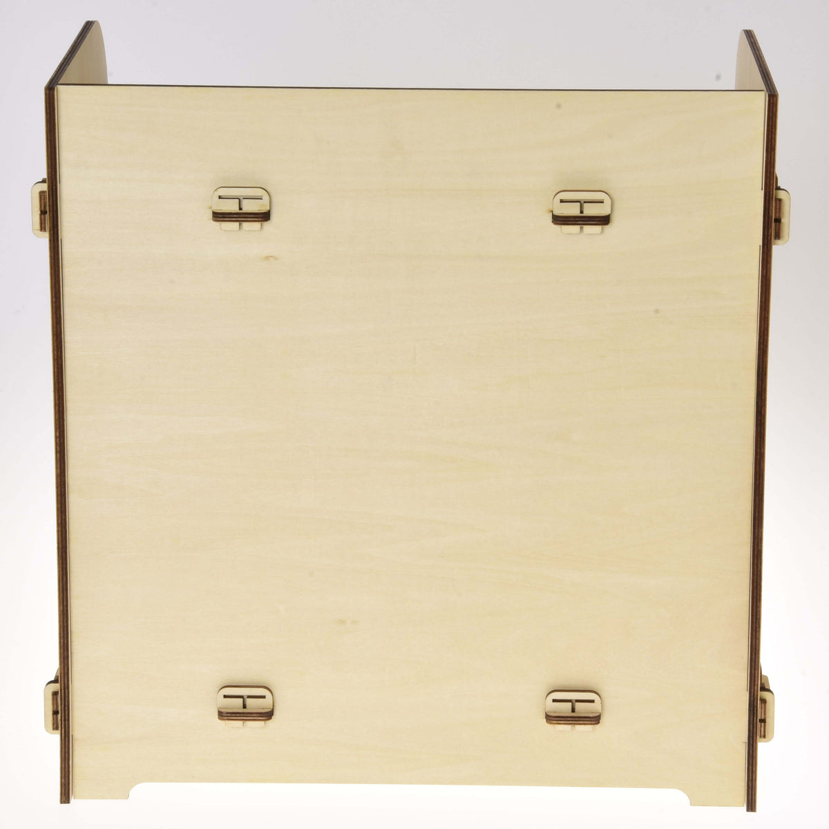 The Hobby Horse LarDen Stable for 2 Hobby Horses is a square wooden base with four flat rectangular clips, shown from above on a plain white background.