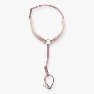 Hobby Horse Breastgirth with fur Mullbery by LarDen in pink leatherette with soft white fur trim