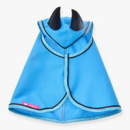Hobby Horse Raincoat Sky Blue by LarDen in blue PES with glittery blue trim and black ear openings