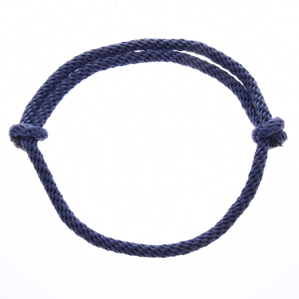 The Rope set Dark Blue by Hobby Horse LarDen features a dark blue braided string bracelet with side knots and a simple loop, shown on a white background.