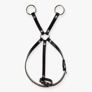 Hobby Horse Martingale brown by LarDen in brown leatherette with silver-coloured rings and buckles